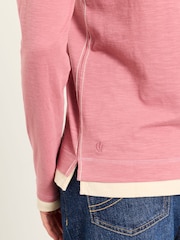 FatFace Mia Dusky Pink Henley Top - Image 3 of 6