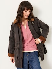 FatFace Mia Dusky Pink Henley Top - Image 5 of 6