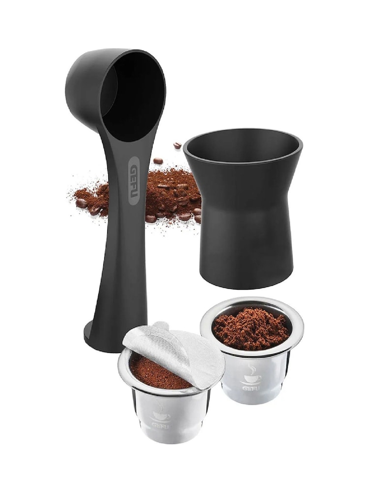 GEFU Black Or Silver Conscio Coffee Capsule Set - Image 1 of 6