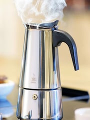 GEFU Black Or Silver Emilio 4 Cup Induction Espresso Maker - Image 2 of 3