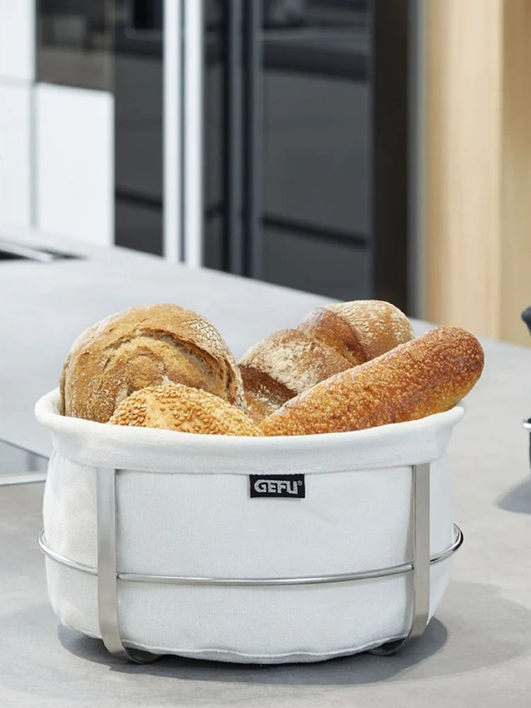 GEFU Silver Or White Brunch Bread Basket - Image 2 of 3