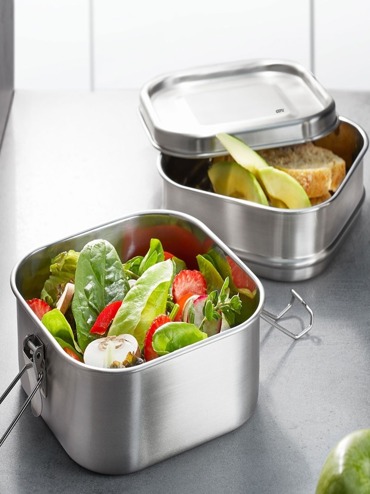 GEFU Silver Endure Double Layer Lunchbox - Image 2 of 4