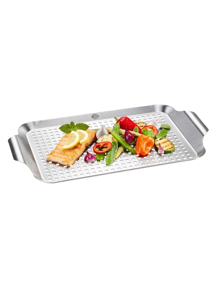 GEFU Silver Grill Large Pan BBQ - Image 1 of 2 GEFU Silver Grill Large Pan BBQ - Image 1 of 2