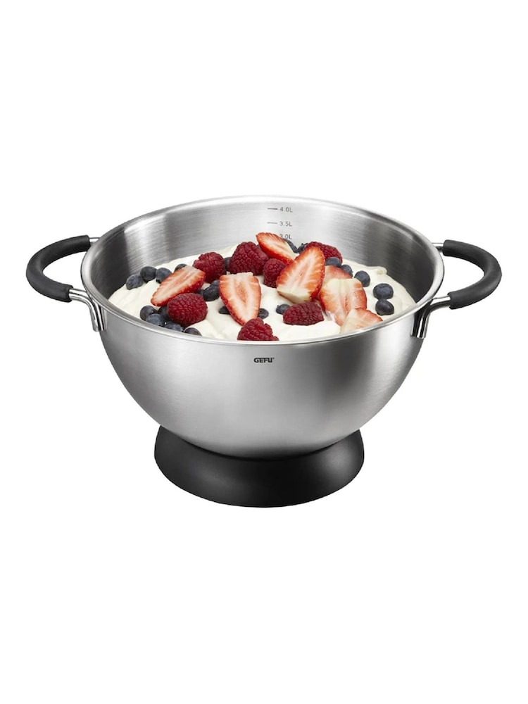 GEFU Black Or Silver Mesco Mixing Bowl With Base Ring - Image 1 of 3