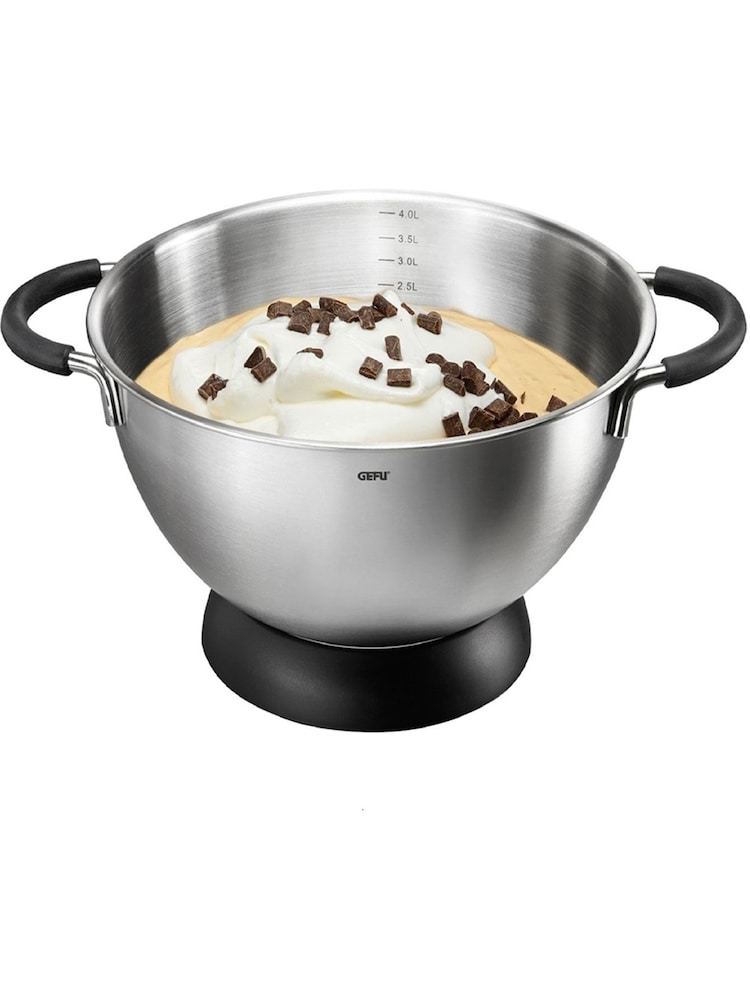 GEFU Black Or Silver Mesco Mixing Bowl With Base Ring - Image 3 of 3