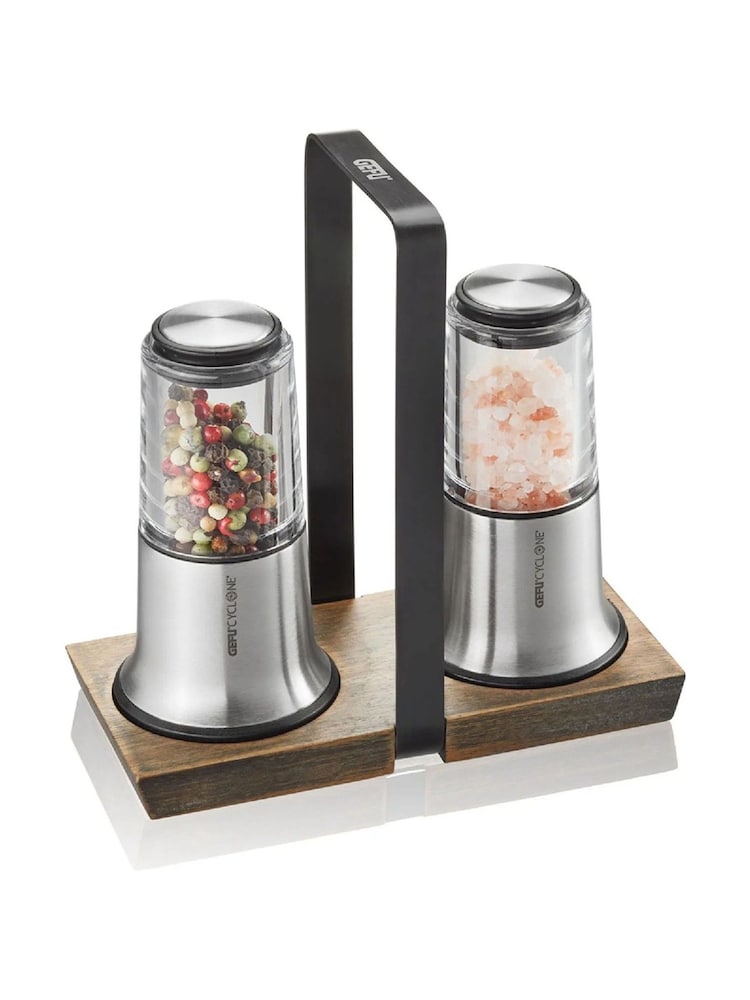 GEFU Black Or Silver X-plosion® Salt And Pepper Mill Set - Image 1 of 2