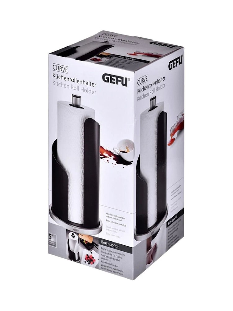 GEFU Black Or Silver Curve Kitchen Roll Holder - Image 6 of 6 GEFU Black Or Silver Curve Kitchen Roll Holder - Image 6 of 6