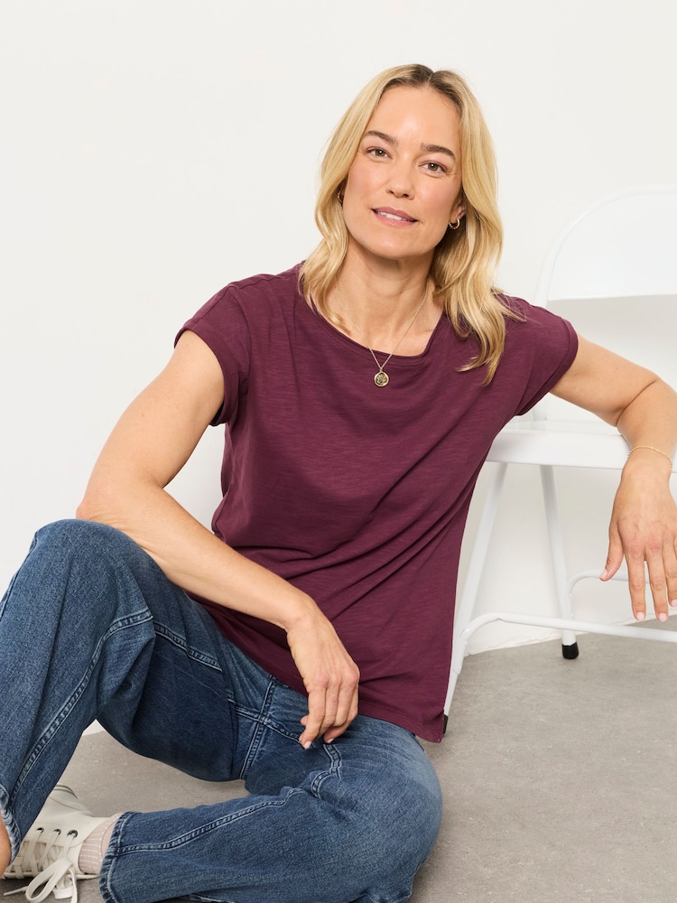 FatFace Ivy Dark Purple T-Shirt - Image 1 of 6