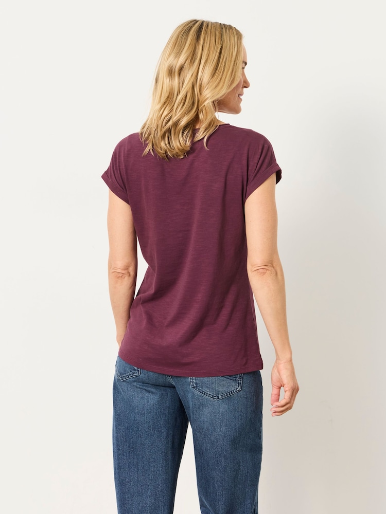 FatFace Ivy Dark Purple T-Shirt - Image 2 of 6