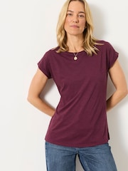 FatFace Ivy Dark Purple T-Shirt - Image 4 of 6
