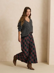 Red/Green Check Midi Skirt - Image 2 of 8