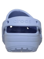 Crocs Blue Classic Floral Cut Out Clogs - Image 4 of 5