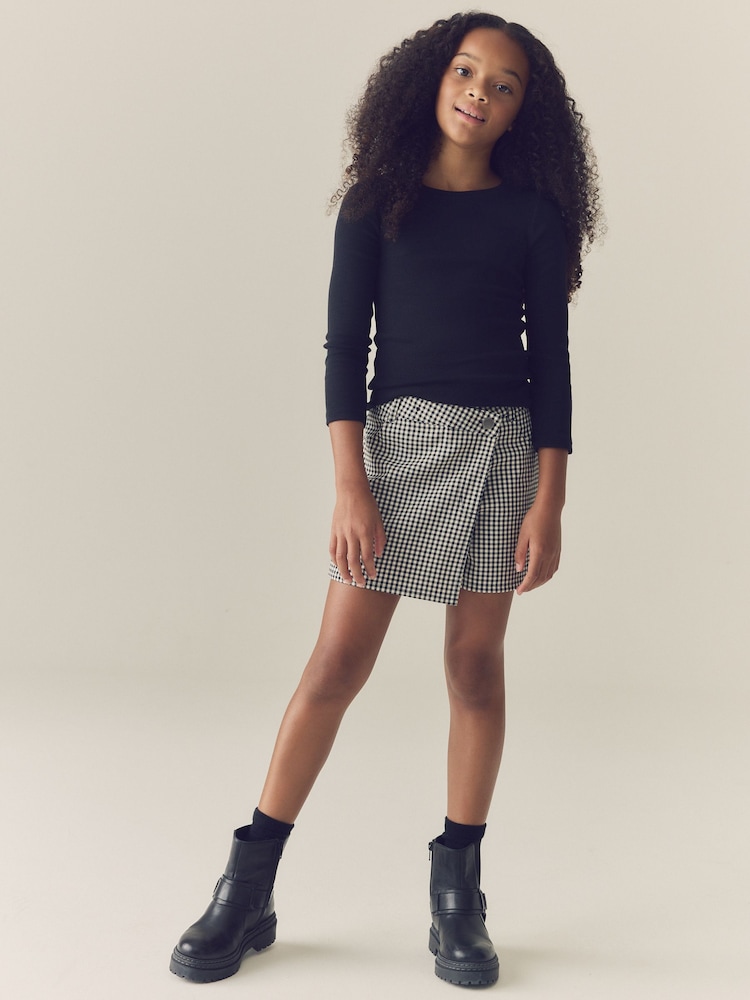 Mono Gingham Skort (3-16yrs) - Image 2 of 9 Mono Gingham Skort (3-16yrs) - Image 2 of 9