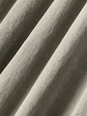 Grey Heavyweight Chenille Blackout/Thermal Eyelet Curtains - Image 6 of 6