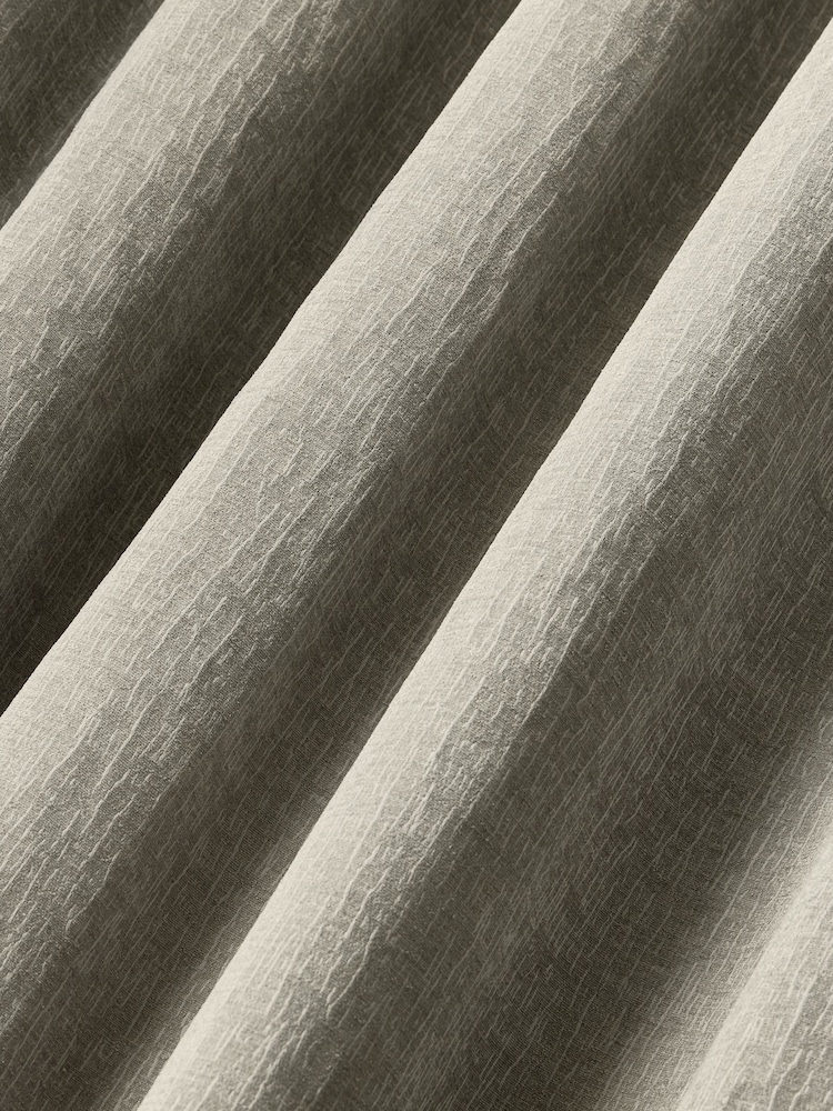 Grey Heavyweight Chenille Blackout/Thermal Eyelet Curtains - Image 6 of 6 Grey Heavyweight Chenille Blackout/Thermal Eyelet Curtains - Image 6 of 6