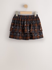 Brown/ Black Sequin Check Rara Skort (3-16yrs) - Image 5 of 8