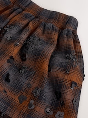 Brown/ Black Sequin Check Rara Skort (3-16yrs) - Image 8 of 8