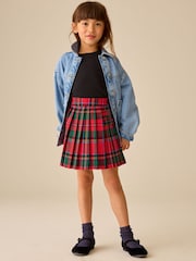 Red/ Green Check Pleated Kilt Skirt (3-16yrs) - Image 3 of 9