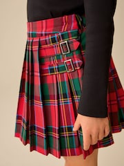 Red/ Green Check Pleated Kilt Skirt (3-16yrs) - Image 5 of 9