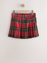 Red/ Green Check Pleated Kilt Skirt (3-16yrs) - Image 6 of 9