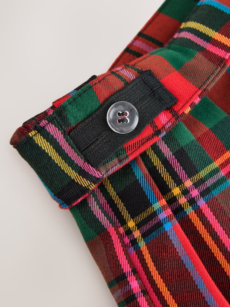 Red/ Green Check Pleated Kilt Skirt (3-16yrs) - Image 9 of 9