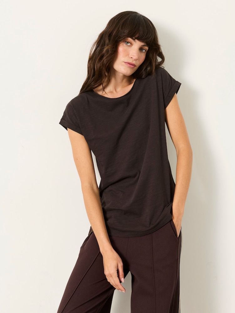 FatFace Ivy Chocolate Brown Short Sleeve T Shirt - Image 1 of 5