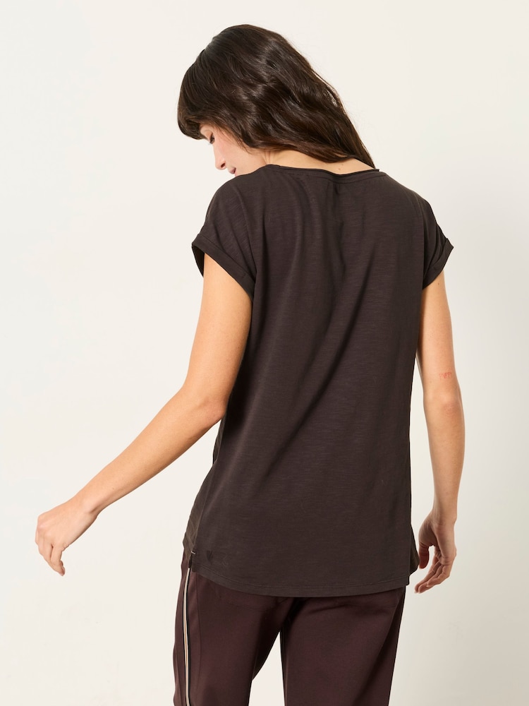 FatFace Ivy Chocolate Brown Short Sleeve T Shirt - Image 2 of 5