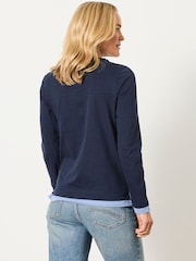 FatFace Mia Navy Henley Top - Image 2 of 6