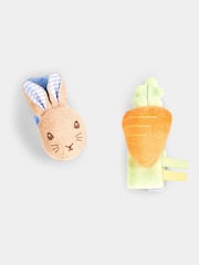 JoJo Maman Bébé Peter Rabbit Multi-Color Baby Rattle & Teether Toy - Image 2 of 2