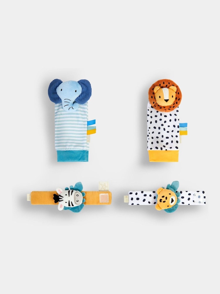 JoJo Maman Bébé Multi-Color Baby Rattle & Teether Toy - Imaginea 1 din 3