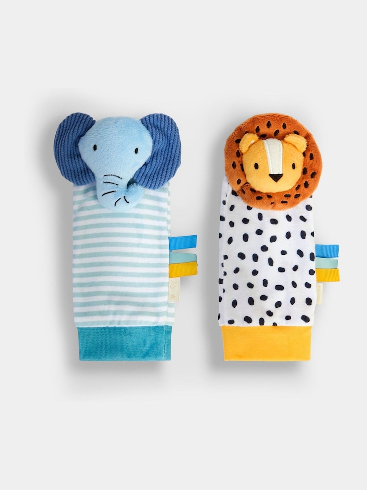 JoJo Maman Bébé Multi-Color Baby Rattle & Teether Toy - Imaginea 2 din 3