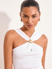 Lipsy White Knitted Halter Top - Image 1 of 5