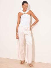 Lipsy White Knitted Halter Top - Image 3 of 5