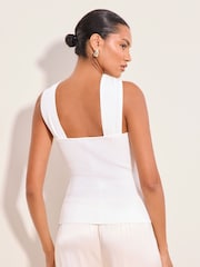 Lipsy White Knitted Halter Top - Image 5 of 5
