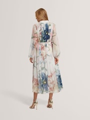 Ted Baker Pleated Midi Printed Shirt Dress - Bild 2 von 6