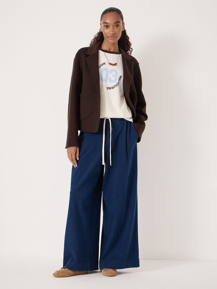 Hush Blue Taylor Jersey Denim Trousers - Image 1 of 4