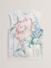 Ted Baker Pink Printed Woven Front Tank - Image 5 of 6