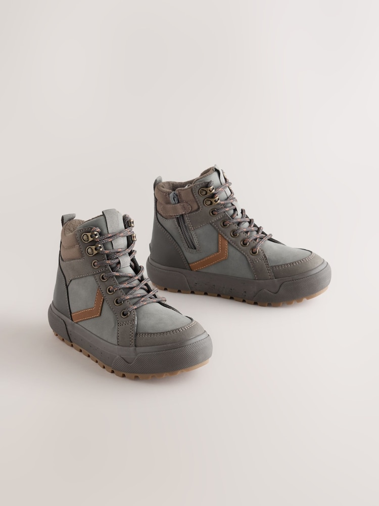 Grey Standard Fit (F) Skate Cleat High Top Boots - Image 1 of 5