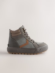 Grey Standard Fit (F) Skate Cleat High Top Boots - Image 2 of 5