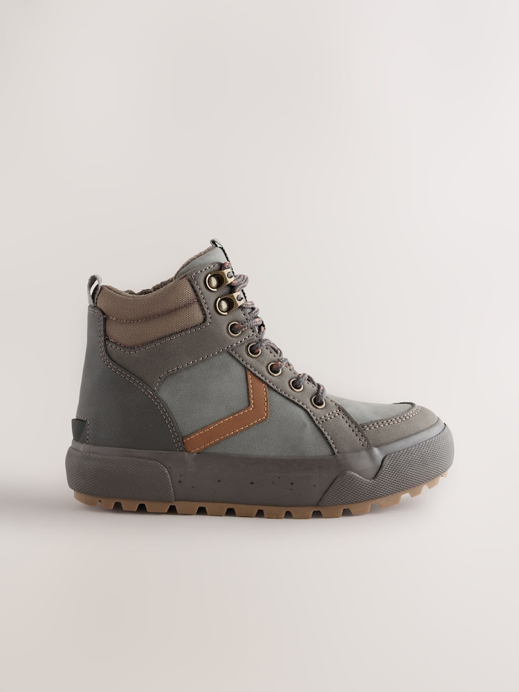 Grey Standard Fit (F) Skate Cleat High Top Boots - Image 2 of 5