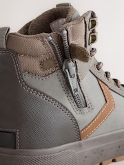 Grey Standard Fit (F) Skate Cleat High Top Boots - Image 3 of 5