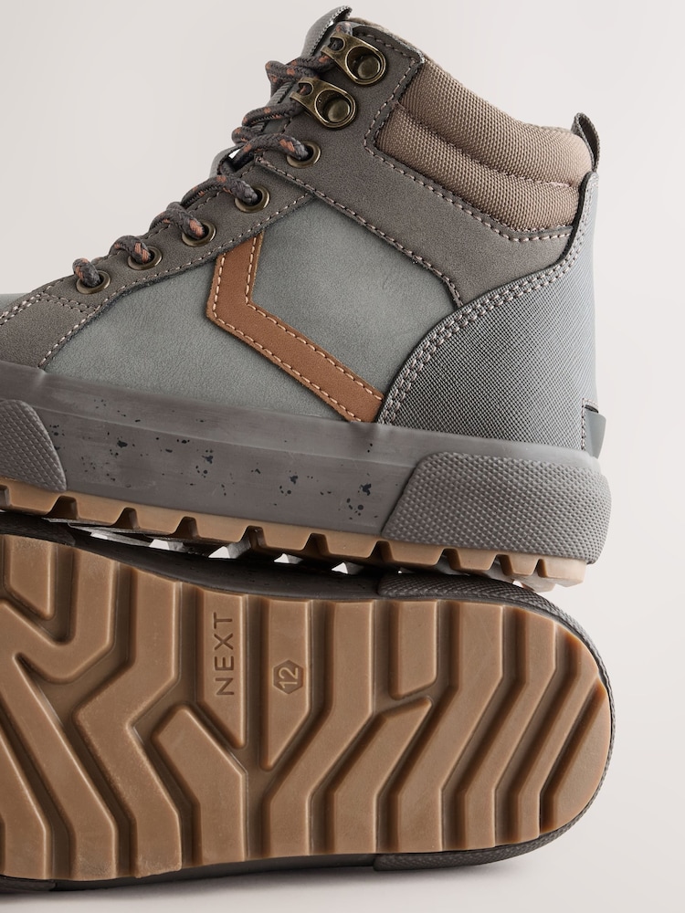 Grey Standard Fit (F) Skate Cleat High Top Boots - Image 5 of 5
