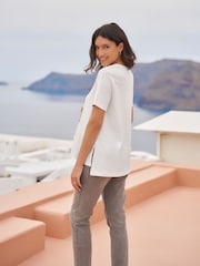 Seraphine White/Black Maternity Jersey T-Shirts 2 Pack - Image 2 of 5