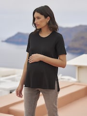 Seraphine White/Black Maternity Jersey T-Shirts 2 Pack - Image 3 of 5