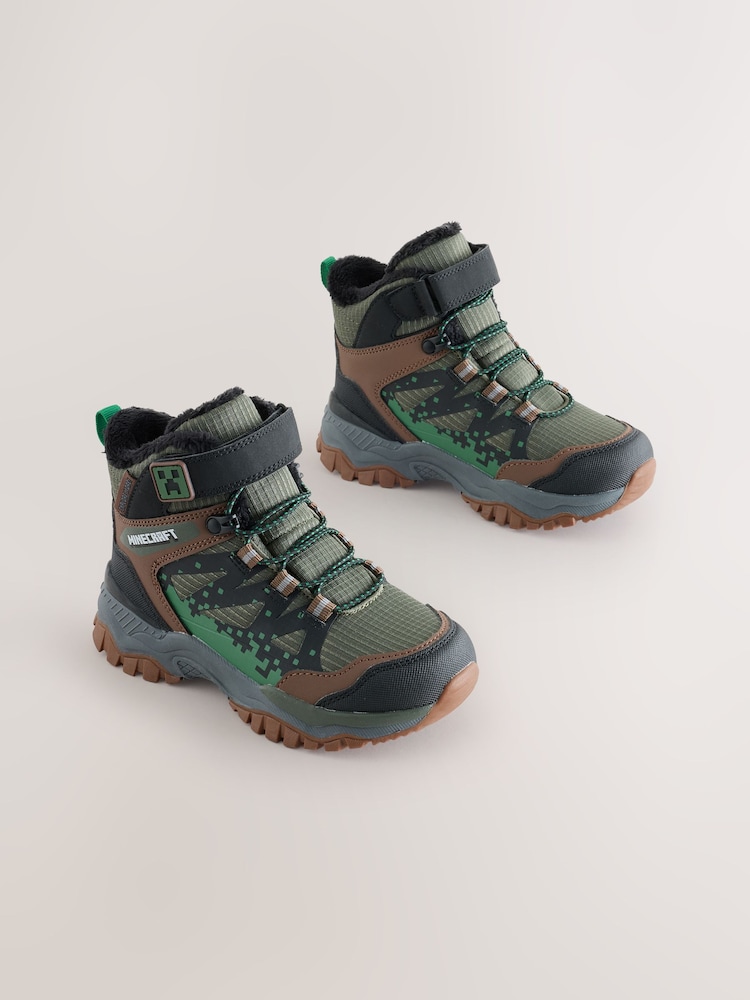 卡其绿色 - Minecraft Waterproof Elastic Lace Hiker Boots - 图片1 / 6