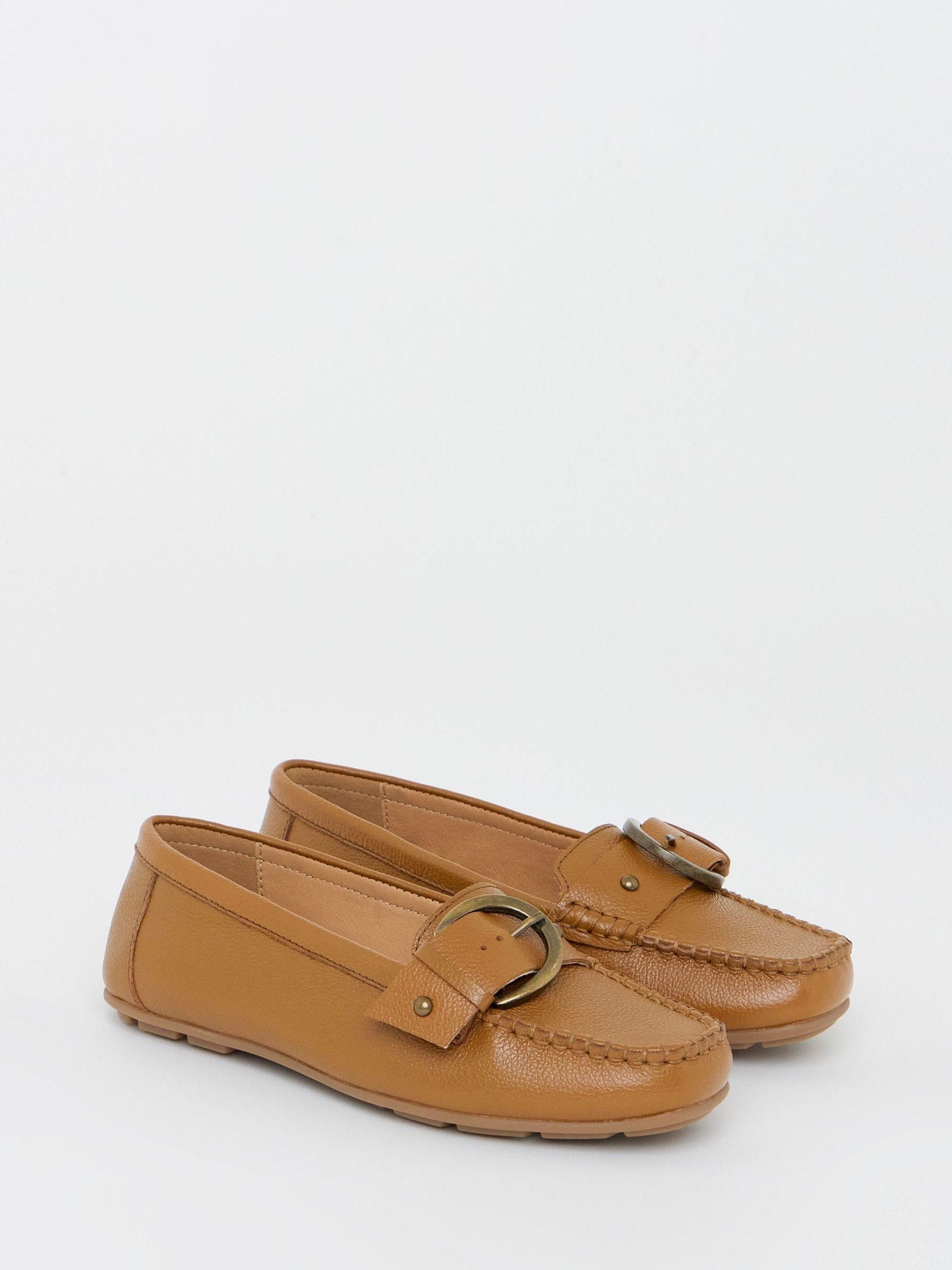 Buy JD Williams Nude Wide Fit Leather Driving Moccasins from the