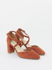 Rot - JD Williams Two Part Heels With Crossover Straps - Bild 1 von 4