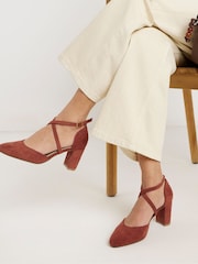 Rot - JD Williams Two Part Heels With Crossover Straps - Bild 4 von 4