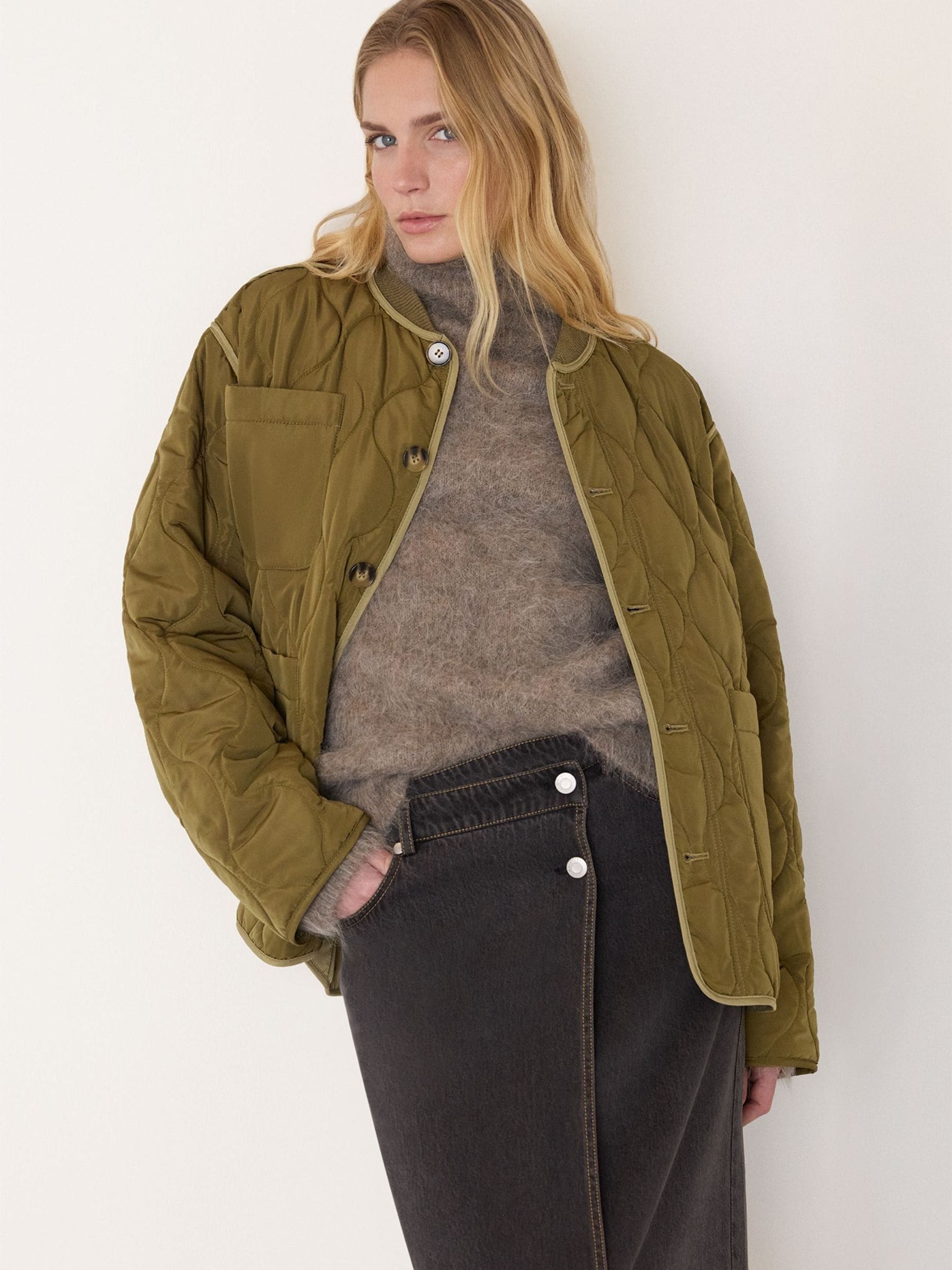 N.N.M　CITYSHOP QUILTED DOWN COAT Down coat / JNBY Chinese Knot Oversized Quilted Down Jacket – JNBYPLUS
