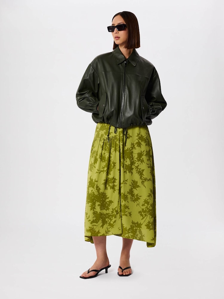 Whistles Green Floral Asymmetric Dress - Image 2 of 6